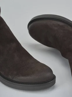 Online Stivaletti tacco 3cm camoscio testa Donna Stivaletti Tacco Basso