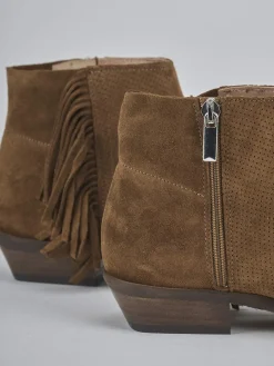 Hot Stivaletti tacco 2cm camoscio Donna Stivaletti Tacco Basso