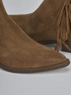 Hot Stivaletti tacco 2cm camoscio Donna Stivaletti Tacco Basso