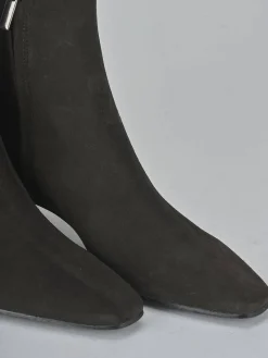 Stivaletti tacco 5cm camoscio testa Donna Stivaletti Tacco Alto