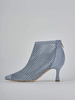 New Stivaletti tacco 7cm camoscio Donna Stivaletti Tacco Alto