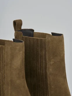 Online Stivaletti tacco 8cm camoscio Donna Stivaletti Tacco Alto