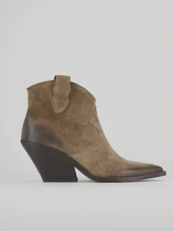 Clearance Stivaletti tacco 7cm camoscio Donna Stivaletti Tacco Alto