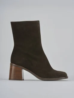 New Stivaletti tacco 5cm camoscio testa Donna Stivaletti Tacco Alto