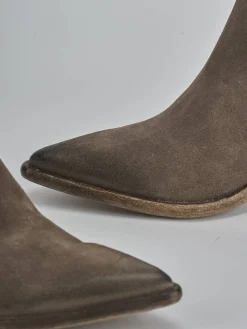 New Stivaletti tacco 5cm camoscio testa Donna Stivaletti Tacco Alto