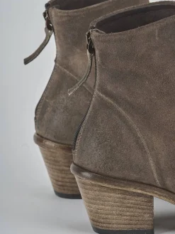 New Stivaletti tacco 5cm camoscio testa Donna Stivaletti Tacco Alto