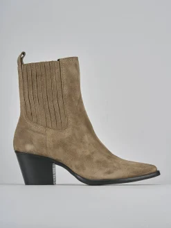 Hot Stivaletti tacco 7cm camoscio Donna Stivaletti Tacco Alto