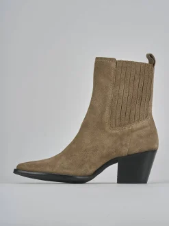 Hot Stivaletti tacco 7cm camoscio Donna Stivaletti Tacco Alto