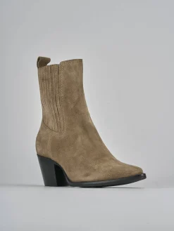 Hot Stivaletti tacco 7cm camoscio Donna Stivaletti Tacco Alto