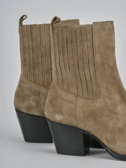 Hot Stivaletti tacco 7cm camoscio Donna Stivaletti Tacco Alto