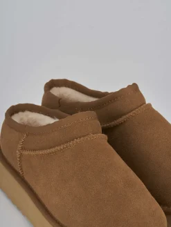 Stivaletti tacco 2cm camoscio Donna Stivaletti Tacco Basso