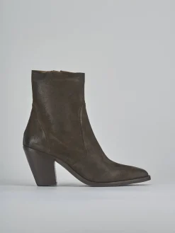 Hot Stivaletti tacco 9cm camoscio testa Donna Stivaletti Tacco Alto