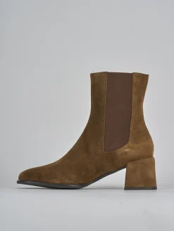 Stivaletti tacco 5cm camoscio Donna Stivaletti Tacco Alto