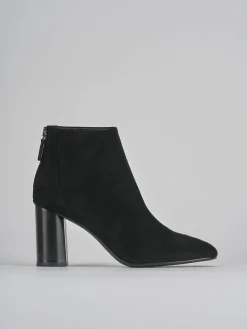 Outlet Stivaletti tacco 7cm camoscio Donna Stivaletti Tacco Alto