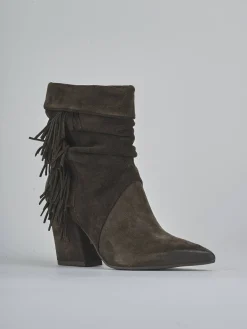 Discount Stivaletti tacco 8cm camoscio testa Donna Stivaletti Tacco Alto