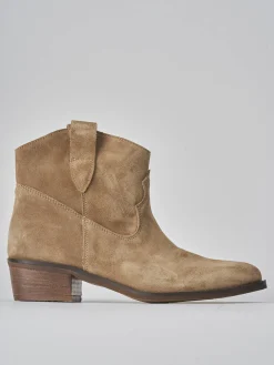 Sale Stivaletti tacco 3cm camoscio Donna Stivaletti Tacco Basso