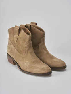 Sale Stivaletti tacco 3cm camoscio Donna Stivaletti Tacco Basso