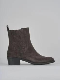 Clearance Stivaletti tacco 3cm camoscio testa Donna Stivaletti Tacco Basso