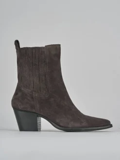 Online Stivaletti tacco 7cm camoscio testa Donna Stivaletti Tacco Alto