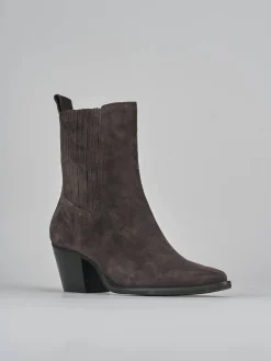 Online Stivaletti tacco 7cm camoscio testa Donna Stivaletti Tacco Alto