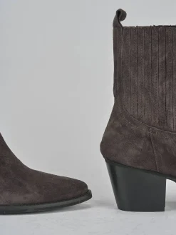 Online Stivaletti tacco 7cm camoscio testa Donna Stivaletti Tacco Alto