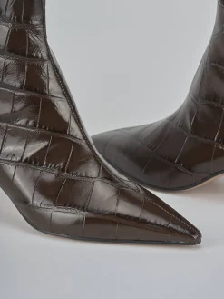 Hot Stivaletti tacco 6cm cocco testa Donna Stivaletti Tacco Alto