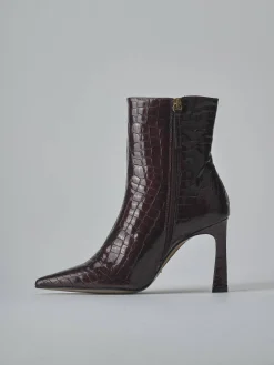 Discount Stivaletti tacco 9cm cocco bordo' Donna Stivaletti Tacco Alto