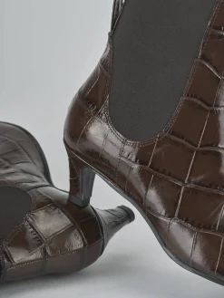 Stivaletti tacco 5cm cocco testa Donna Stivaletti Tacco Alto