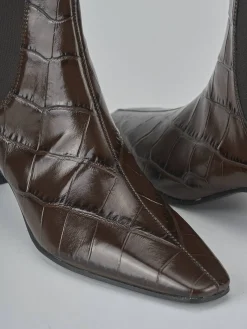 Stivaletti tacco 5cm cocco testa Donna Stivaletti Tacco Alto