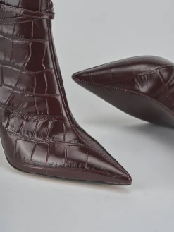 Stivaletti tacco 9cm cocco bordo' Donna Stivaletti Tacco Alto