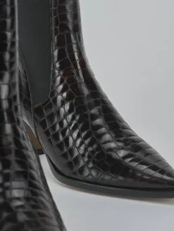 Best Stivaletti tacco 5cm cocco testa Donna Stivaletti Tacco Alto