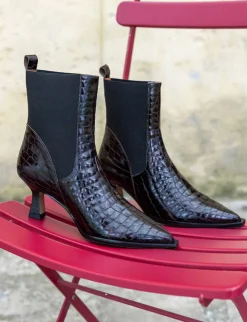 Best Stivaletti tacco 5cm cocco testa Donna Stivaletti Tacco Alto