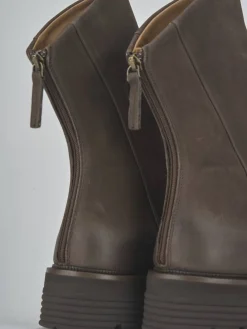 Discount Stivaletti tacco 2cm nabuk testa Donna Stivaletti Tacco Basso