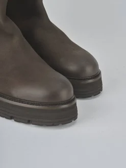 Discount Stivaletti tacco 2cm nabuk testa Donna Stivaletti Tacco Basso