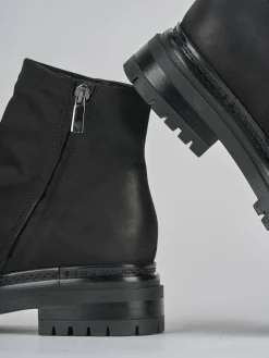 Online Stivaletti tacco 3cm nabuk Donna Stivaletti Tacco Basso