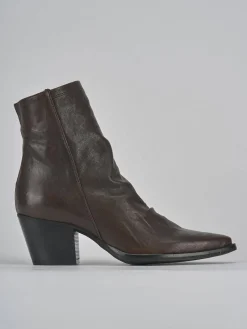 Outlet Stivaletti tacco 7cm pelle testa Donna Stivaletti Tacco Alto