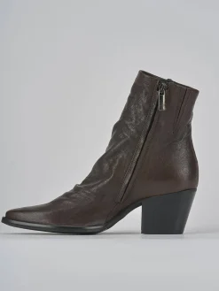 Outlet Stivaletti tacco 7cm pelle testa Donna Stivaletti Tacco Alto