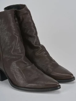 Outlet Stivaletti tacco 7cm pelle testa Donna Stivaletti Tacco Alto