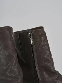 Outlet Stivaletti tacco 7cm pelle testa Donna Stivaletti Tacco Alto