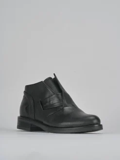 Stivaletti tacco 1cm pelle Donna Stivaletti Tacco Basso