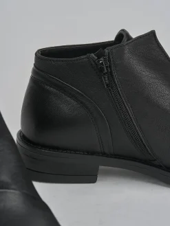 Stivaletti tacco 1cm pelle Donna Stivaletti Tacco Basso