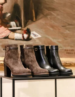 Discount Stivaletti tacco 10cm pelle Donna Stivaletti Tacco Alto