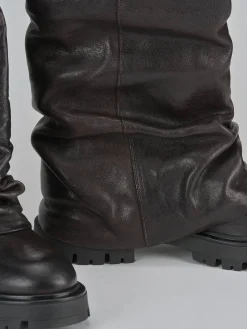 Online Stivaletti tacco 3cm pelle testa Donna Stivaletti Tacco Basso