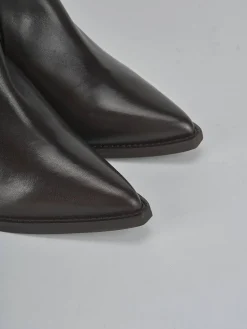 Clearance Stivaletti tacco 9cm pelle testa Donna Stivaletti Tacco Alto