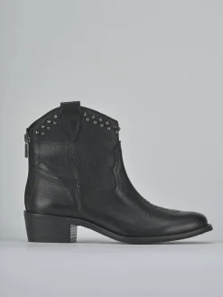 New Stivaletti tacco 3cm pelle Donna Stivaletti Tacco Basso