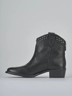 New Stivaletti tacco 3cm pelle Donna Stivaletti Tacco Basso