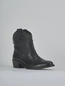 New Stivaletti tacco 3cm pelle Donna Stivaletti Tacco Basso