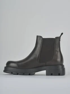 New Stivaletti tacco 2cm pelle testa Donna Stivaletti Tacco Basso