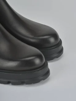 New Stivaletti tacco 2cm pelle testa Donna Stivaletti Tacco Basso