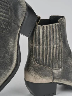 Clearance Stivaletti tacco 3cm pelle Donna Stivaletti Tacco Basso